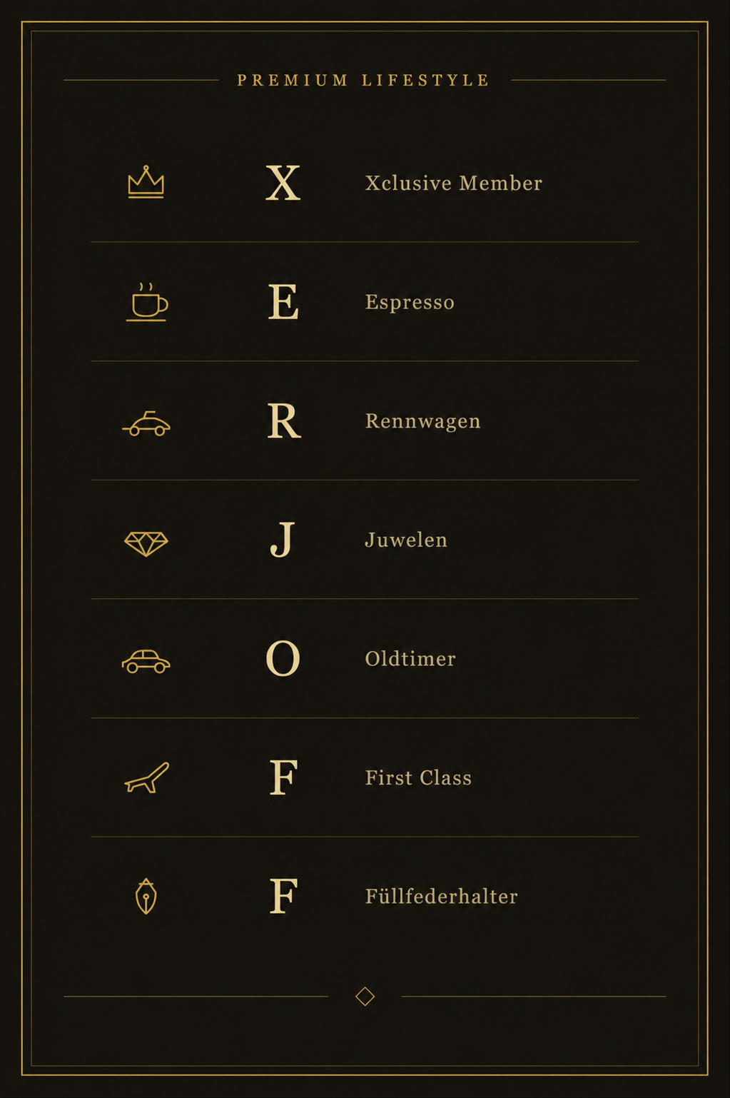 x-e-r-j-o-f-f-mobile-hero Titelbild X.E.R.J.O.F.F. -Goldener Schriftzug und Symbole auf schwarzem Untergrund